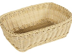 SALEEN Brotkorb eck hellbeige 31,5x22