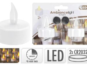 LED Teelichte mit Timer ws 2Satz inkl. 2 CR2032 Batterien