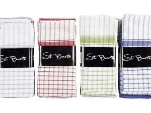 St. Barth Geschirrtuch „Karo-Design' 1x 8er Pack=8 Stück