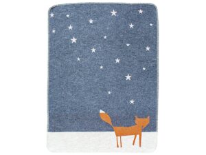 FUSSENEGGER Babydecke KiDs 'Fuchs' unter Sternen grau/rosa