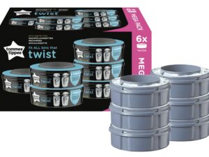 TOMMEE TIPPEE Nachfüllkassette Twis &Click + Sangenic Tec Windeleimer 6er Set