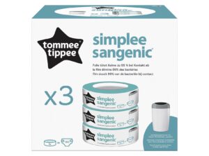 TOMMEE TIPPEE Nachfüllkassette für Simplee Sangenic Windeleimer 3er Set