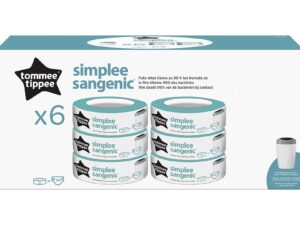 TOMMEE TIPPEE Nachfüllkassette für Simplee Sangenic Windeleimer 6er Set