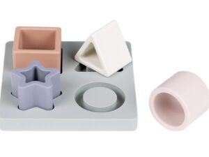 Nattou Steckspiel 1 Steckplatte, 4 Klötzchen