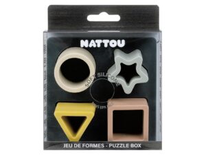 Nattou Steckspiel 1 Steckplatte, 4 Klötzchen