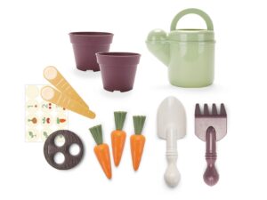 DANTOY Pflanzen Set 'Green Garden' lose Spielzeug-Gießkanne, Spielzeuggemüse-Set, Spielzeug Gartenwerkzeuge