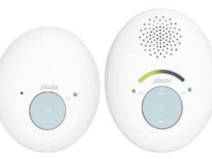 ALECTO DECT Babyphone mit Sparbetrieb DBX110 Elterneinheit, Babyeinheit, 2 Netzteile, 2x Ni-MH Akkus, Bildbedienungsanleitung, universelle Bedienungsanleitung
