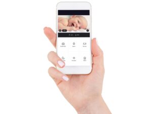 ALECTO Smartbaby10 wlan-Babyphone mit Kamera SMARTBABY10BK WLAN-Babyphone, Aufsatz für die Kamera, Halterung für die Wandmontage, Handbuch NL / EN / DE / FR, Universal-Handbuch