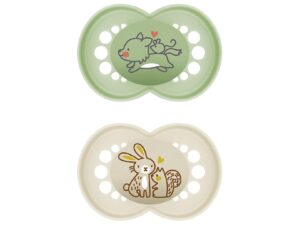 MAM Schnuller Original Pure Latex uni 'Wolf / Hase' 2er Set 2er Set