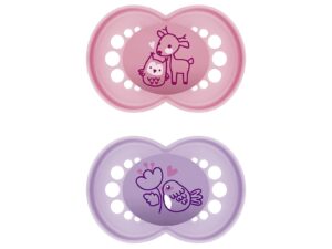 MAM Schnuller Original Pure Latex girl 'Reh / Vogel' 2er Set 2er Set