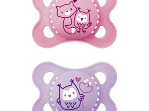 MAM Schnuller Original Pure Silikon girl 'Fuchs / Eule' 2er Set 2er Set