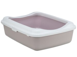 Trixie Katzentoilette Classic mit Rand - flieder/weiß