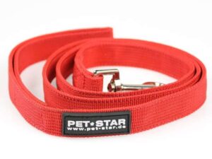 Pet-Star Leine (passend zum Pet-Star Softgeschirr / Netzgeschirr) - Rot