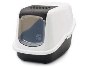 Savic Katzentoilette Nestor - weiß/schwarz