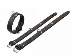 Karlie Rondo Halsband mit Ring für Adresstube - Schwarz - 70cm/40mm