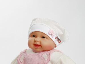 edle Kopftuch - Bandana "Merry" mit Lochstickerei, Gr. 50/52