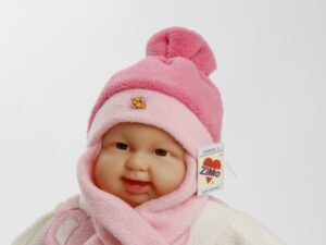 Schalmütze "Jamina" rosa Gr. 54/56