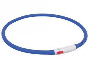 Trixie Flash Leuchtring USB aus Silikon - royalblau