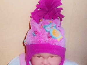 Wintermütze "Eule" beere Gr. 50/52