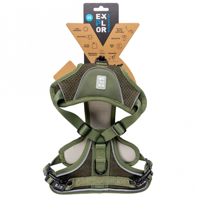 Duvoplus EXPLOR Ultimate Fit No-Pull-Geschirr - Undercover Green - M - 40-49cm - 49-65cm – Bild 3
