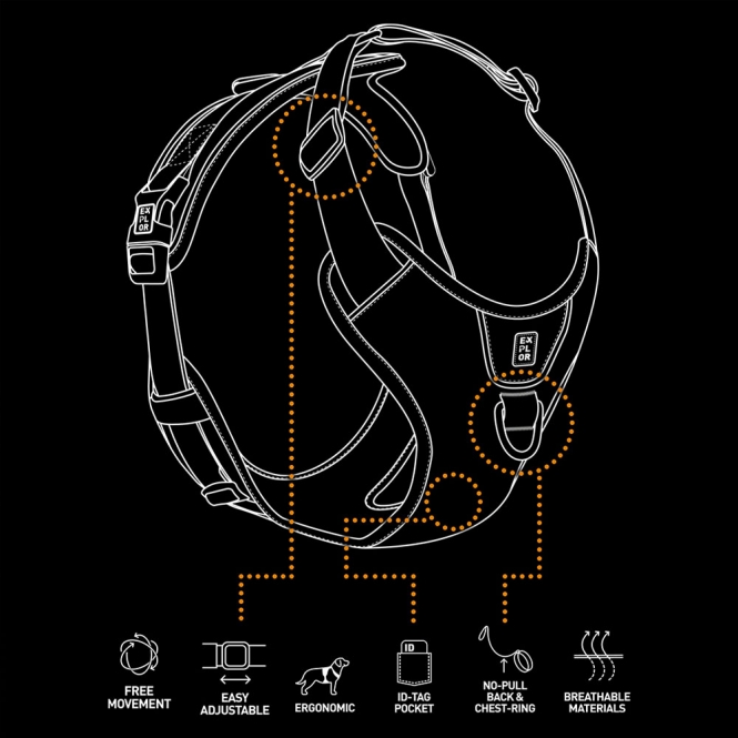 Duvoplus EXPLOR Ultimate Fit No-Pull-Geschirr - Undercover Green - L - 48-58cm - 58-81cm – Bild 5