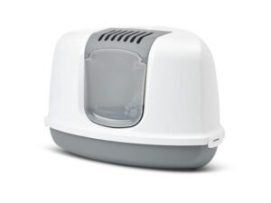 Savic Katzentoilette Nestor Corner- weiß/grau