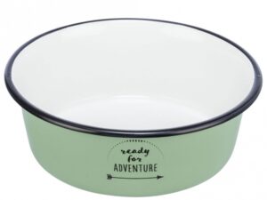 Trixie Napf aus Emaille/Edelstahl - ready for adventure - 0,3 l/ø 12 cm