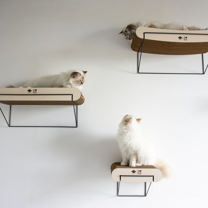 D&D Wandregal aus Pappe David - braun/beige - L - 60x29x24cm – Bild 3