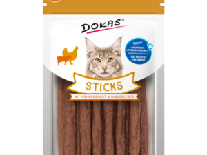 Dokas Cat Snack Sticks mit Hühnerbrust + Rinderleber 30g