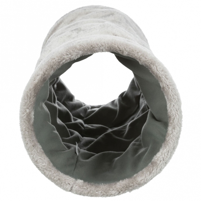 Trixie Crunch Plüschtunnel, 60 cm - Grau – Bild 5