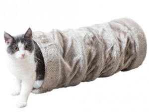 Trixie Crunch Plüschtunnel, 60 cm - Grau