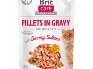 Brit Care Cat PB Fillets in Gravy - Lachs 85g