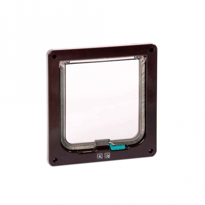 Karlie Flamingo Katzentür Porta 2-Wege-Verschluss - Braun – Bild 6