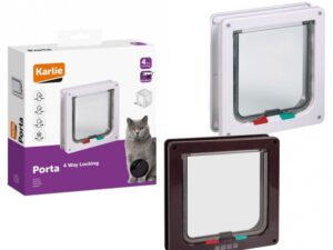 Karlie Katzentür 4-Wege-Verschluss für große Katzen - Weiß