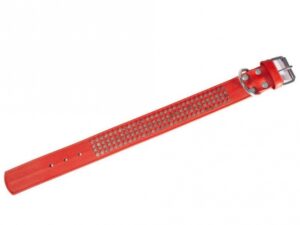 Karlie Vintage Halsband mit 4eck-Nieten 50mm - Rot - 70cm / 50mm