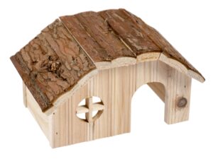 Duvoplus Kleintierhaus mit Rindendach - 21 x 13 x 12cm