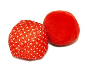 Duvoplus Cat Toy Retro Bälle Punkte - rot