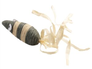 Duvoplus Cat Toy Rope Maus mit Maisschnüren - grau