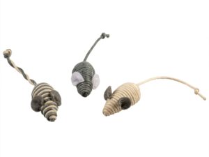 Duvoplus Cat Toy Rope kleine Mäuse - 3 Stück
