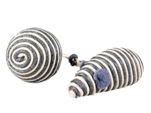 Duvoplus Cat Toy Rope Maus & Ball - grau