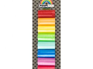 Poopidog Hundekotbeutel Rainbow - 8 x 20 Stück