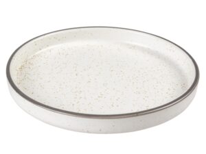 Duvoplus flacher Keramiknapf Stone Speckle - weiß