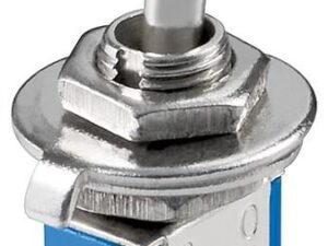 Kippschalter Subminiatur, EIN - AUS, 2 Pins, blaues Gehäuse- VPE: 1