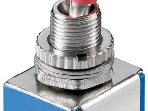 Kippschalter Miniatur, 2x EIN – EIN, 6 Pins, blaues Gehäuse- VPE: 1