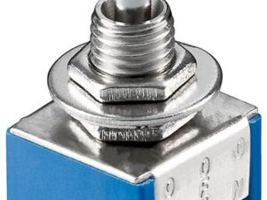 Kippschalter Miniatur, EIN – AUS – EIN, 6 Pins, blaues Gehäuse- VPE: 1