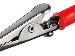 Krokodilklemme mit Schraube, Rot- VPE: 10