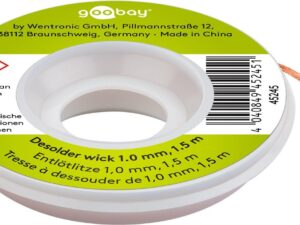 Entlötlitze 1 mm zur Entfernung von Lötzinn an Lötstellen 1,5 m- VPE: 1