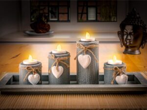 4er-Set LED-Teelichter mit Timer- VPE: 1