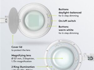 LED-Klemm-Lupenleuchte, 10 W, weiß- VPE: 1