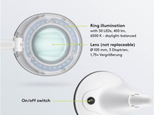 LED-Stand-Lupenleuchte, 6 W, weiß- VPE: 1
